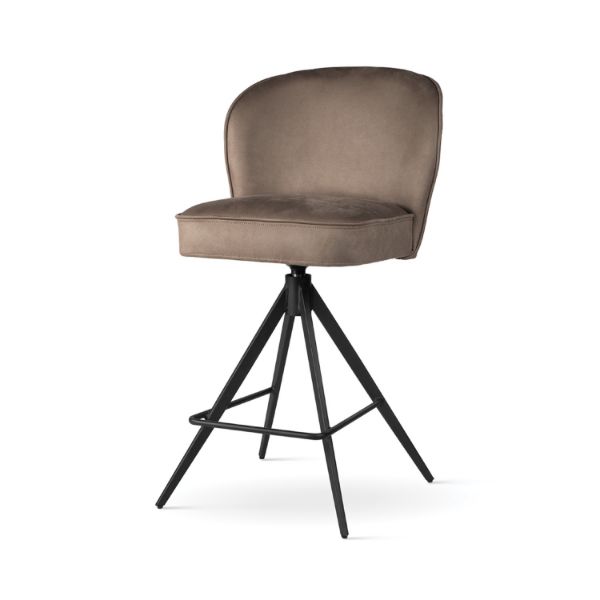 Scaun bar rotatriv taupe/negru Aniel Supreme Twist M
