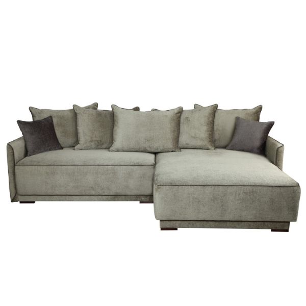 Coltar extensibil L dreapta 3 locuri verde Soho Big