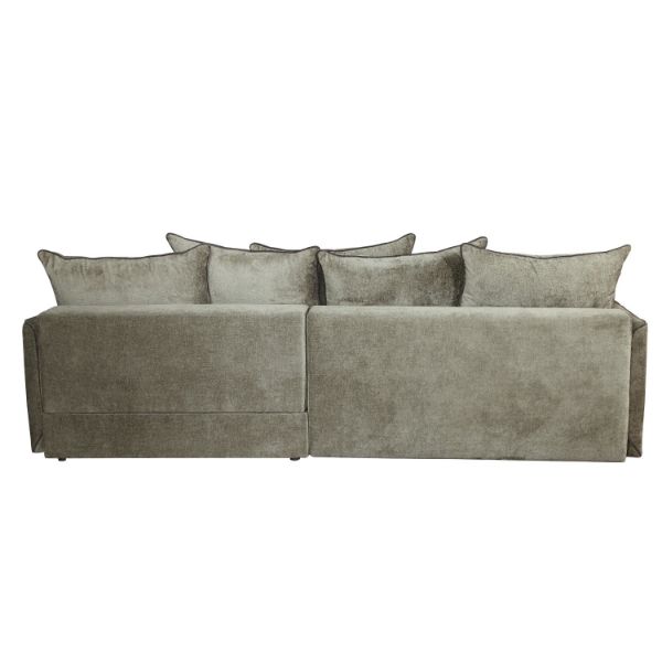 Coltar extensibil L dreapta 3 locuri verde Soho Big