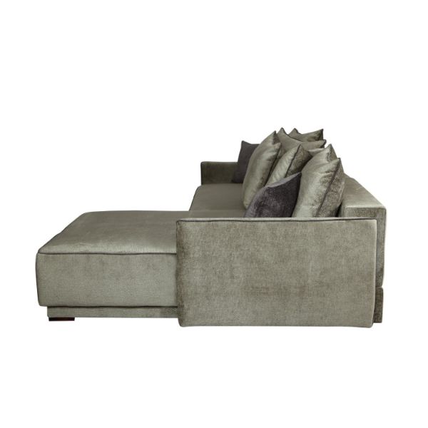 Coltar extensibil L dreapta 3 locuri verde Soho Big