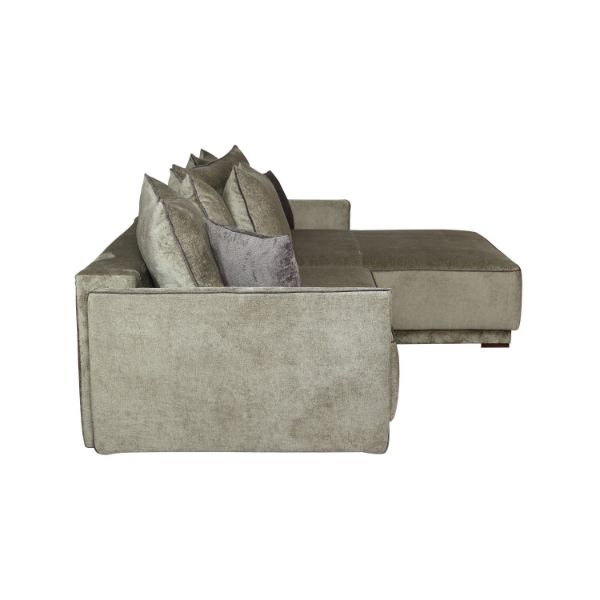 Coltar extensibil L dreapta 3 locuri verde Soho Big