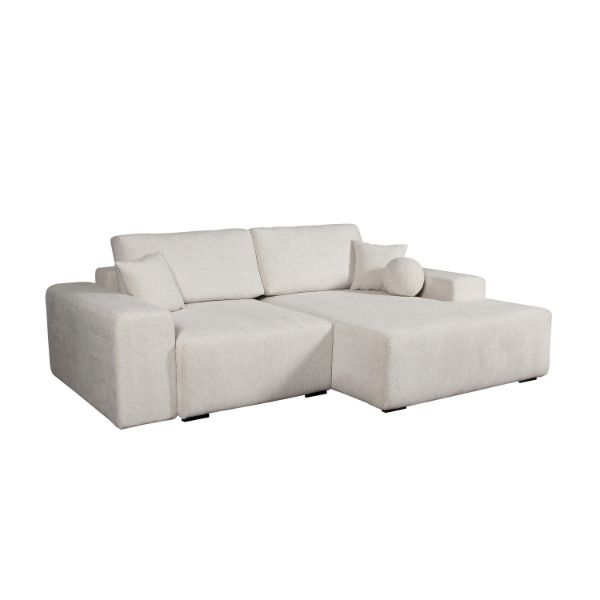 Coltar extensibil L dreapta 3 locuri alb murdar Morgan