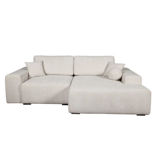 Coltar extensibil L dreapta 3 locuri alb murdar Morgan