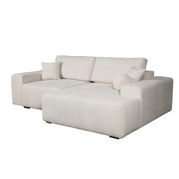 Coltar extensibil L dreapta 3 locuri alb murdar Morgan