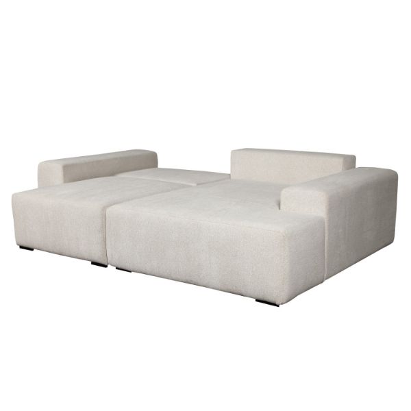 Coltar extensibil L dreapta 3 locuri alb murdar Morgan