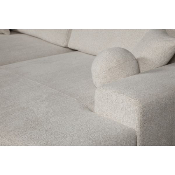 Coltar extensibil L dreapta 3 locuri alb murdar Morgan