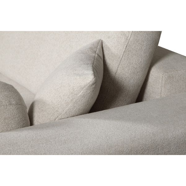 Coltar extensibil L dreapta 3 locuri alb murdar Morgan