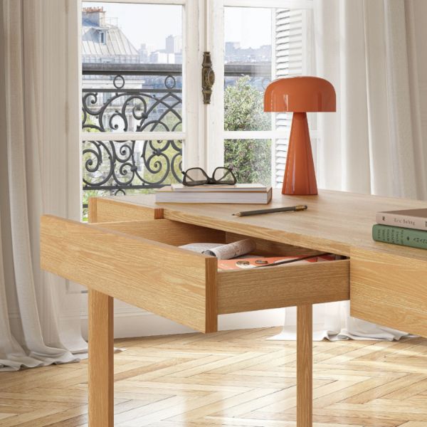 Birou cu 1 sertar stejar natur Amore