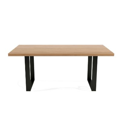 Masa fixa 180 cm stejar/negru U Colton