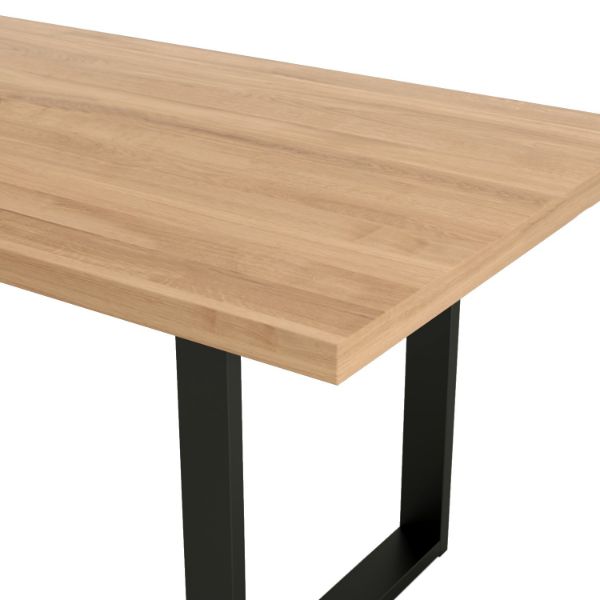 Masa fixa 180 cm stejar/negru U Colton