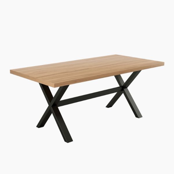 Masa fixa 180 cm stejar/negru X Colton