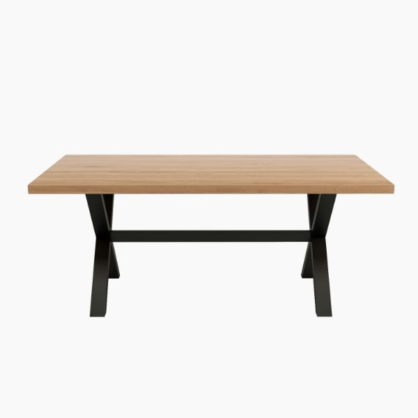 Masa fixa 180 cm stejar/negru X Colton