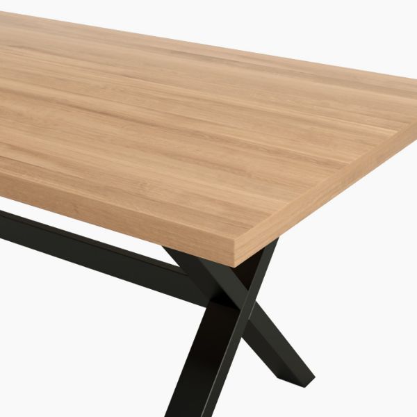 Masa fixa 180 cm stejar/negru X Colton