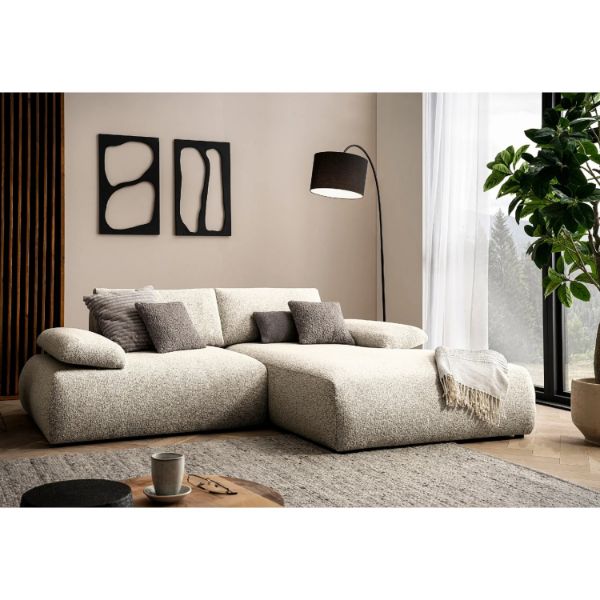 Coltar fix dreapta L, mic, crem Orson