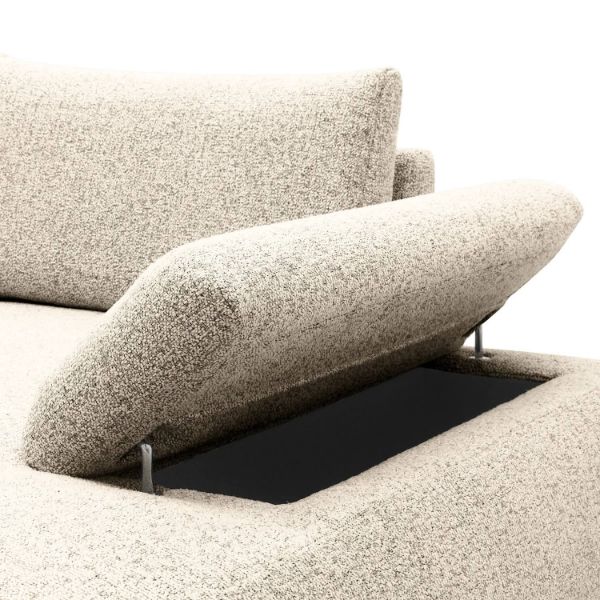 Coltar fix dreapta L, mic, crem Orson