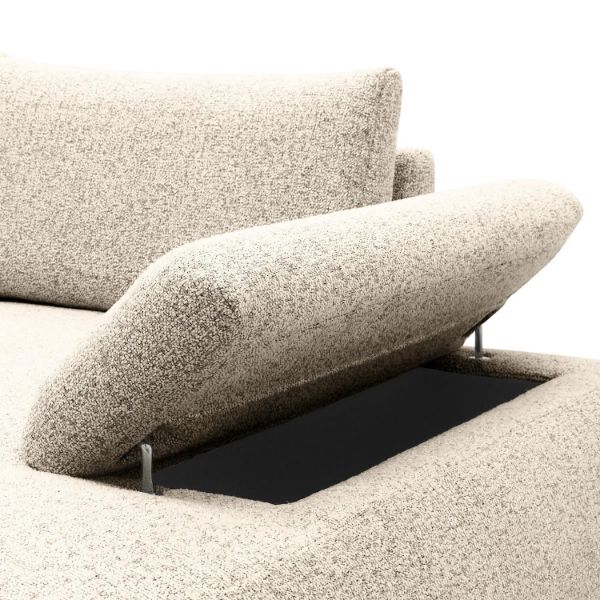 Coltar fix dreapta L, mare, crem Orson