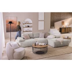 Coltar fix dreapta L, mare, crem Orson