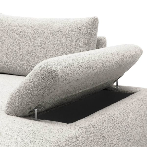 Coltar fix dreapta L, mare, gri Orson