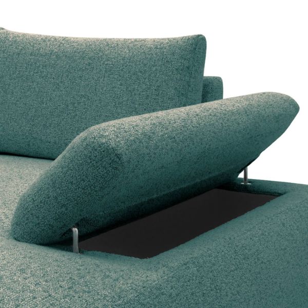 Coltar fix dreapta L, mare, turcoaz Orson