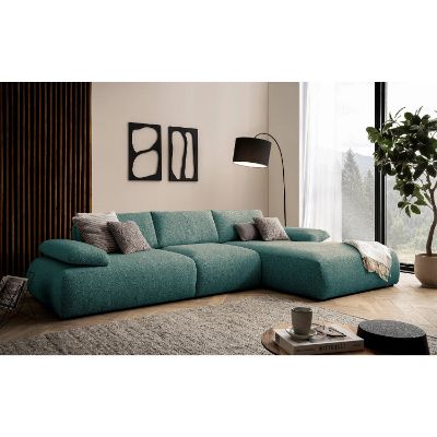 Coltar fix dreapta L, mare, turcoaz Orson