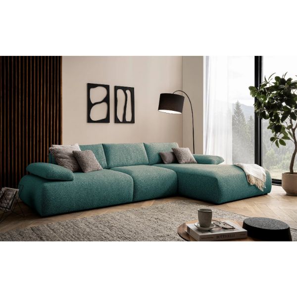 Coltar fix dreapta L, mare, turcoaz Orson