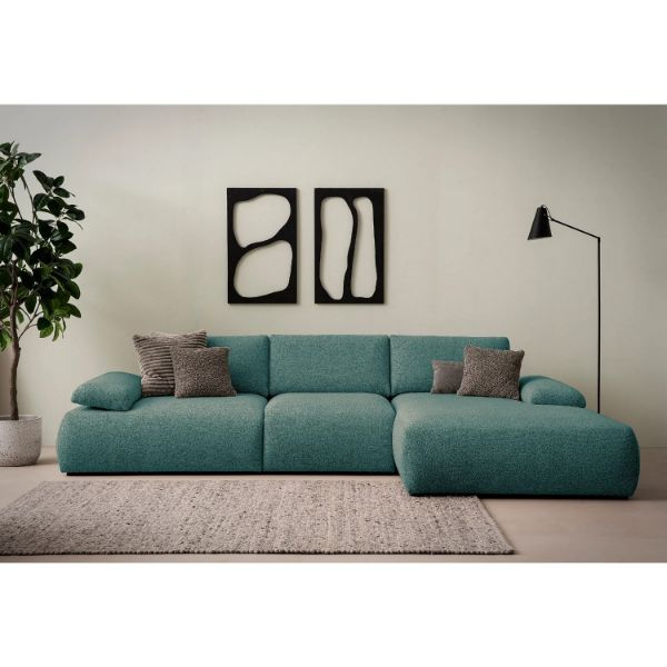 Coltar fix dreapta L, mare, turcoaz Orson