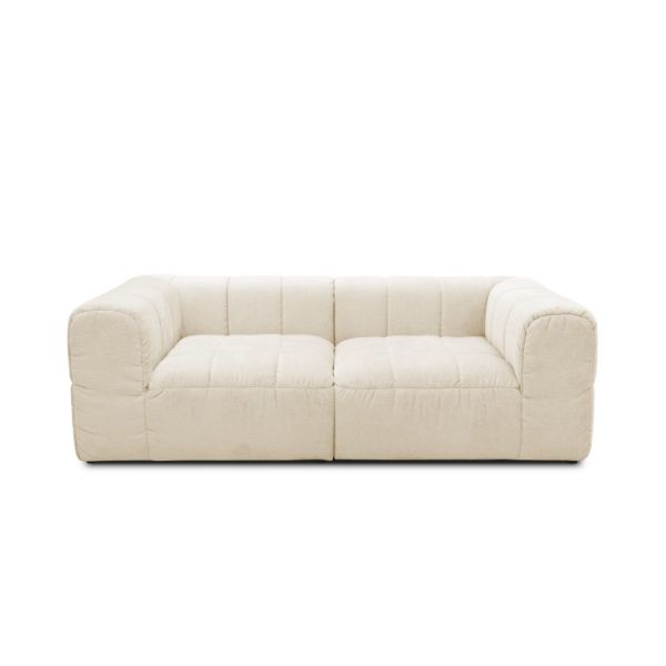 Canapea fixa 2 locuri crem Omar