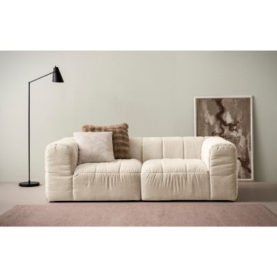 Canapea fixa 2 locuri crem Omar