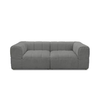 Canapea fixa cu 2 locuri gri Albane