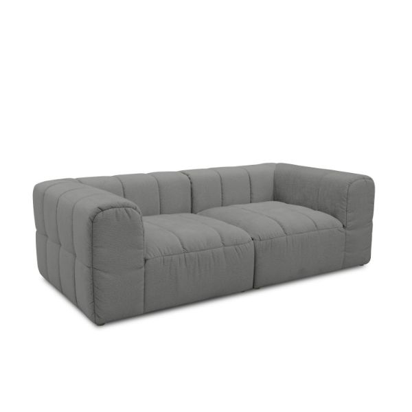 Canapea fixa cu 2 locuri gri Omar