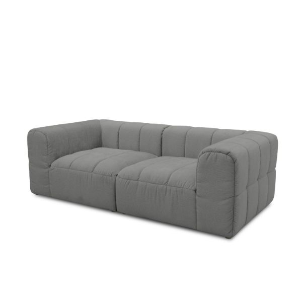 Canapea fixa cu 2 locuri gri Omar