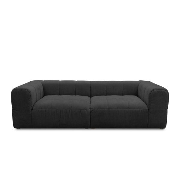 	Canapea fixa 3 locuri negru Omar