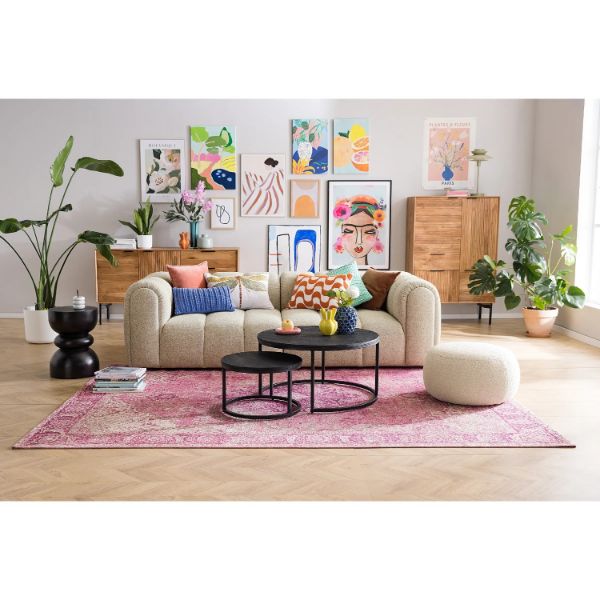 Canapea fixa 3 locuri bej Otto