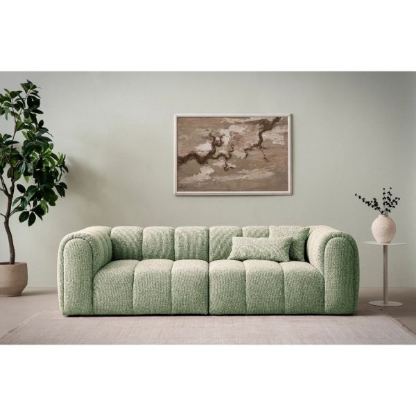 Canapea fixa 3 locuri verde menta Otto