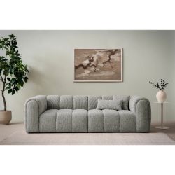 Canapea fixa 3 locuri gri deschis Otto