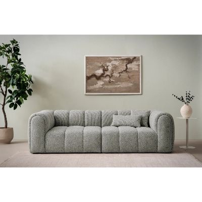 Canapea fixa 3 locuri gri deschis Otto