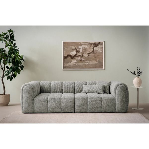 Canapea fixa 3 locuri gri deschis Otto