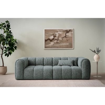 Canapea fixa 3 locuri gri inchis Otto