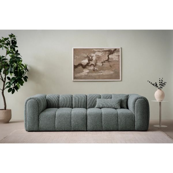 Canapea fixa 3 locuri gri inchis Otto