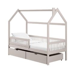 	Pat casuta 90 x 200 cm lemn masiv, casmir, Oskar