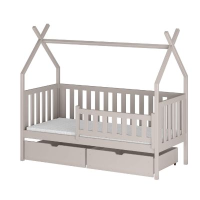 Pat casuta 90 x 200 cm lemn masiv, casmir, Simba