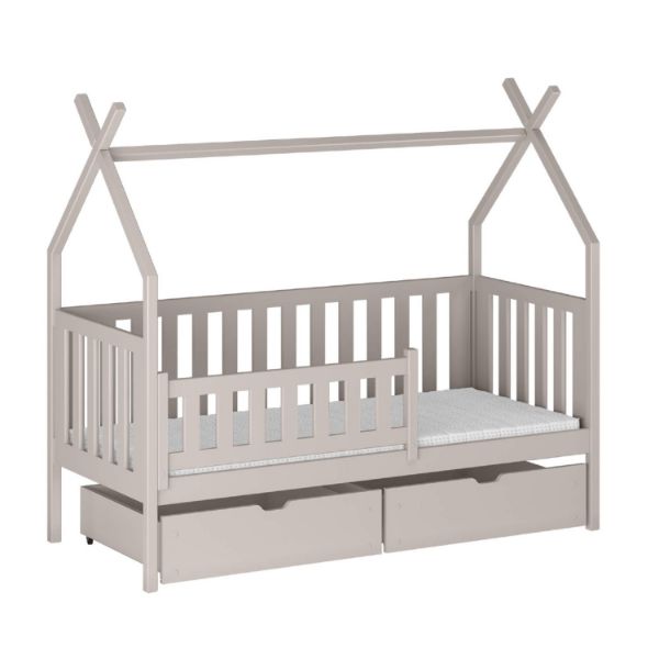 Pat casuta 90 x 200 cm lemn masiv, casmir, Simba