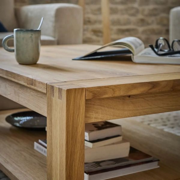 Masuta de cafea cu 1 polita stejar natur Ethan