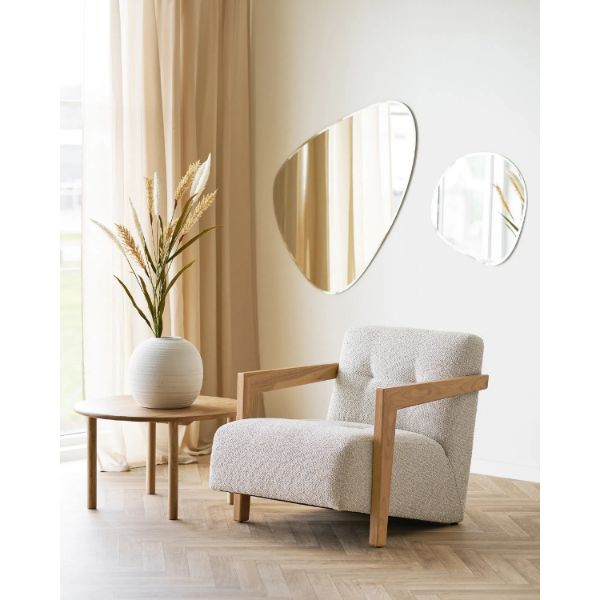 Fotoliu tapitat bej Caracas