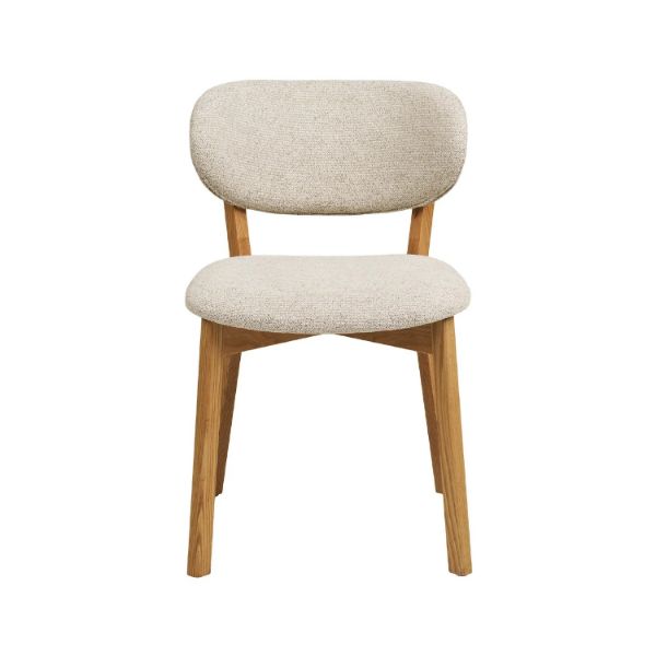 	Scaun lemn tapitat bej/stejar Dune