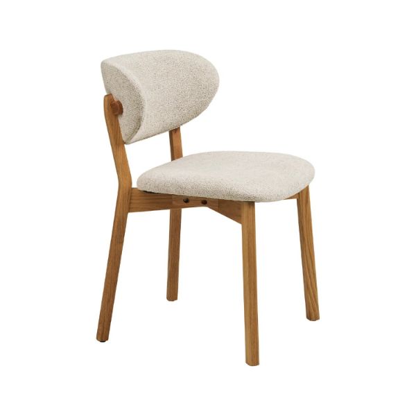 	Scaun lemn tapitat bej/stejar Dune