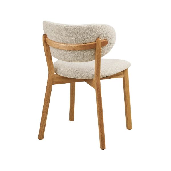 	Scaun lemn tapitat bej/stejar Dune