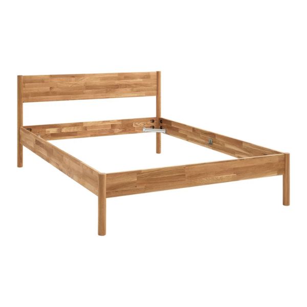 Pat 160 x 200 cm lemn masiv stejar Waden 