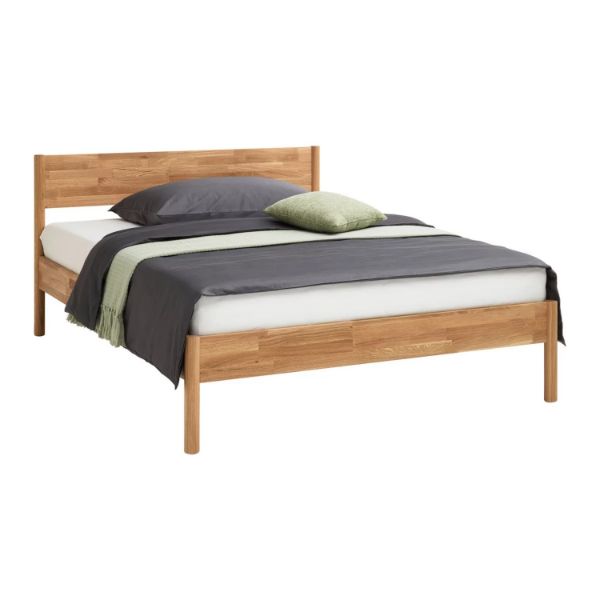 Pat 160 x 200 cm lemn masiv stejar Waden 