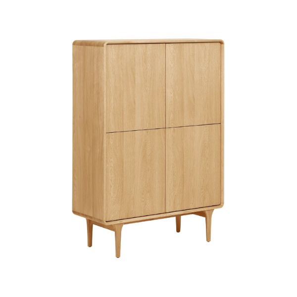 Comoda inalta cu 4 usi stejar natur Darwin